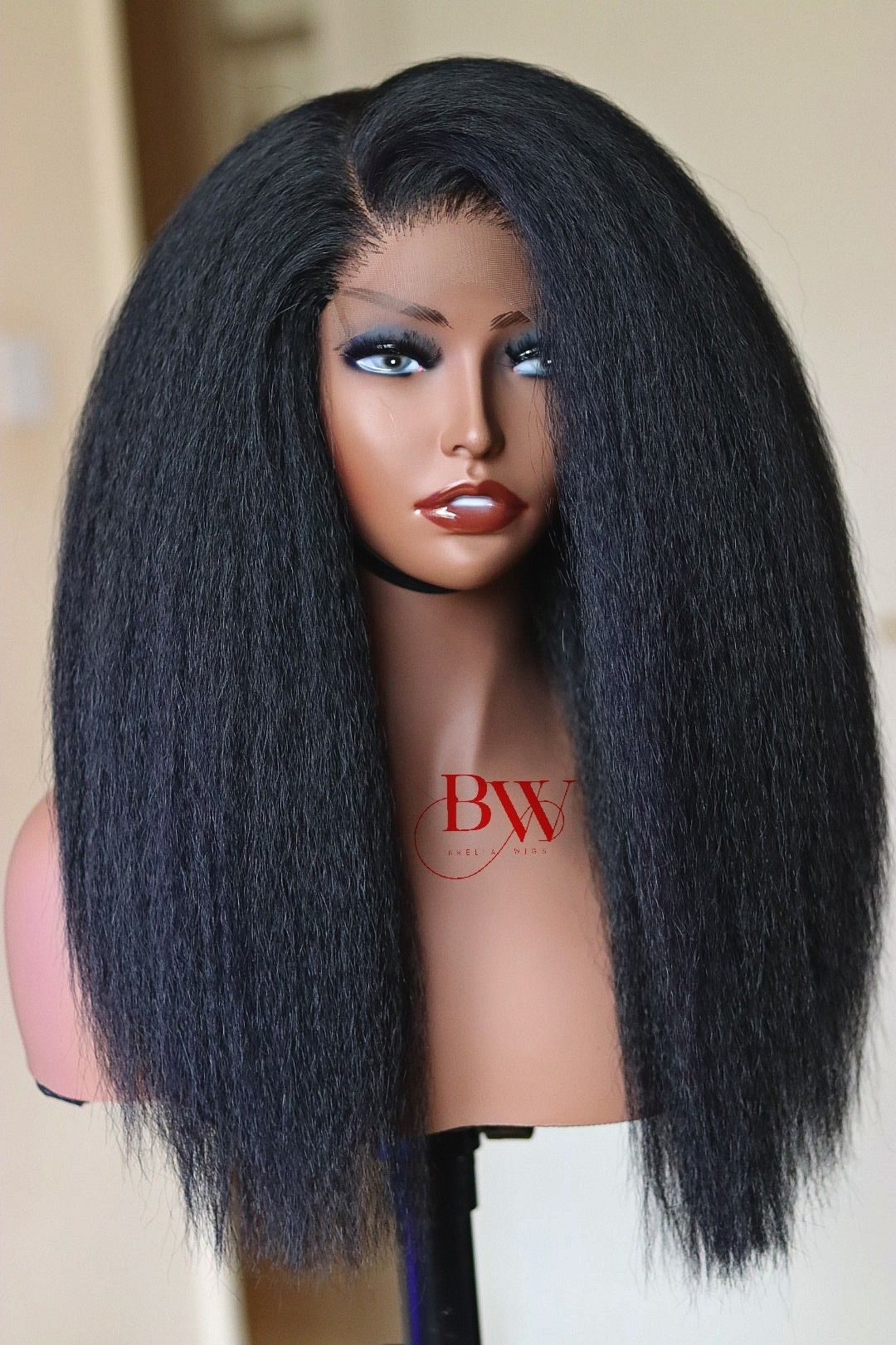 Perruques de cheveux humains crépus lisses