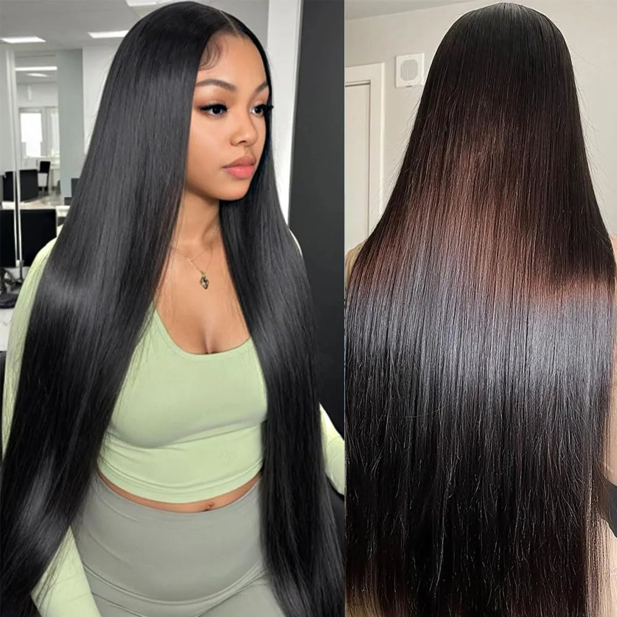 300% Density 36 Inch Bone Straight Vietnamese Human Hair Wig for Women 13X4 Hd Transparent Lace Frontal Wig Remy Hair Preplucked
