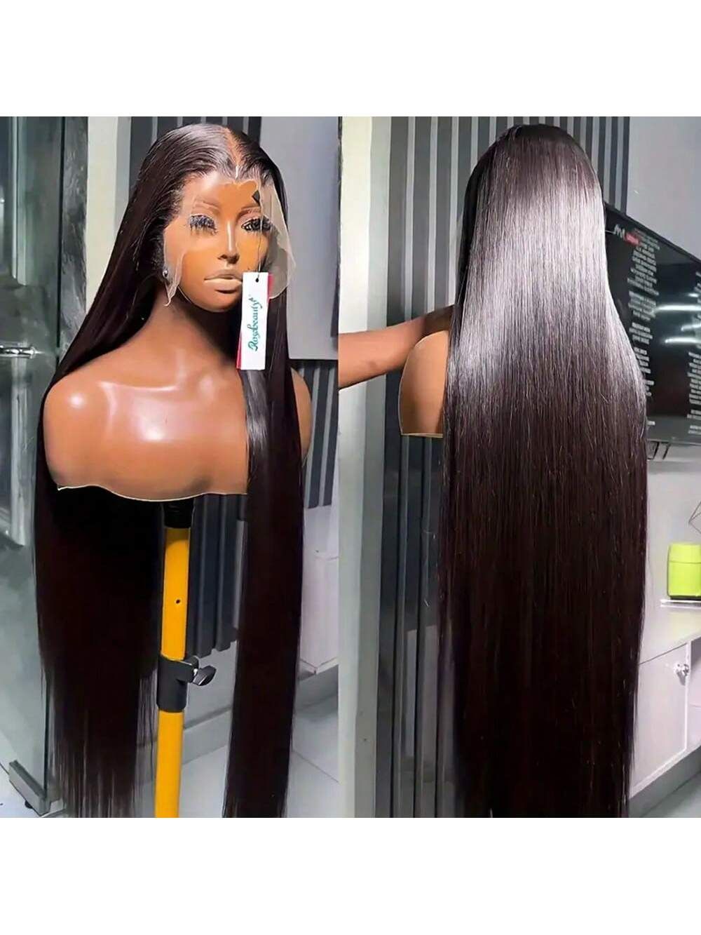 Perruque de cheveux humains vietnamiens raides