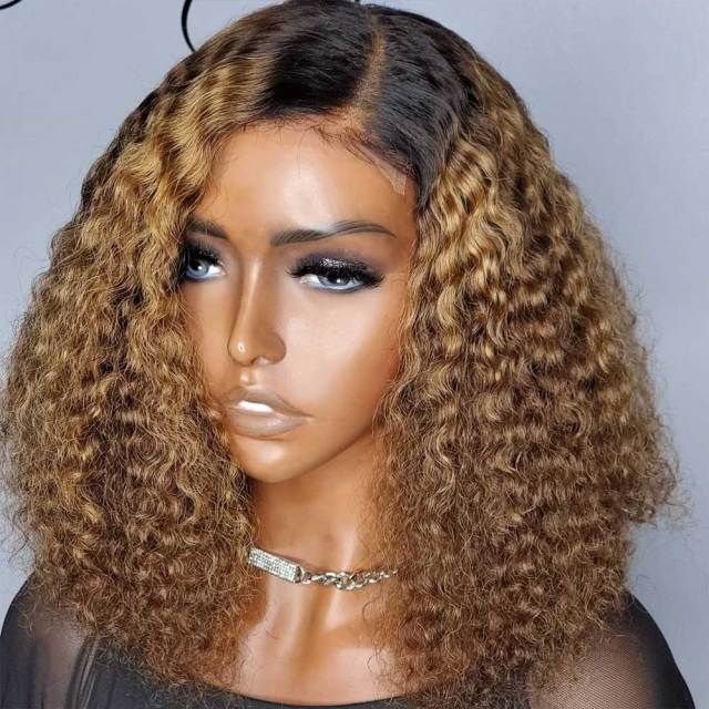 Human hair lace front wigs