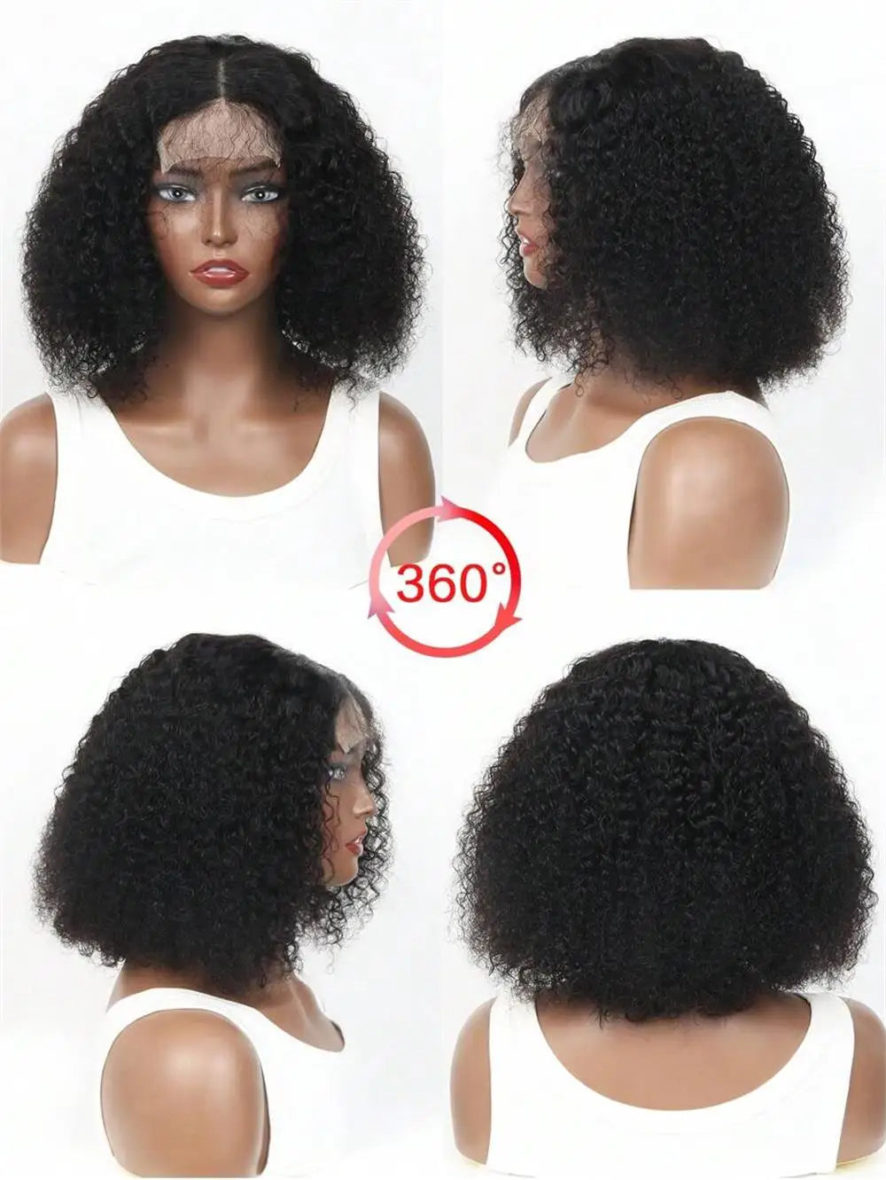 Short Curly Human Hair Bob Wig Water Lace Front Human Hair Wigs Forwomen Preplucked Brazilian Glueless 13X4 Lace Wig hair